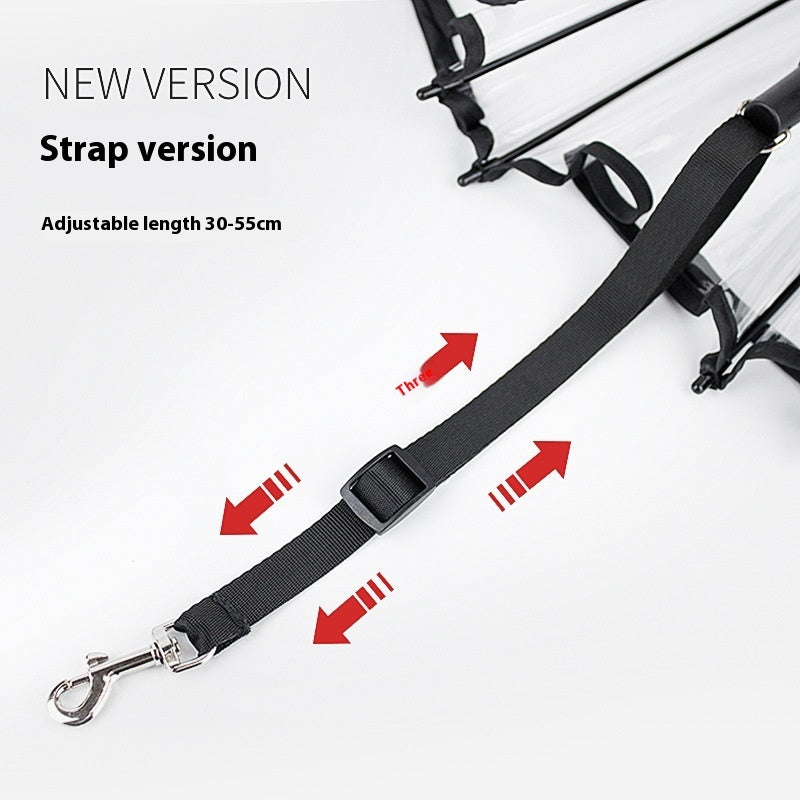 Transparent Pet Umbrella Dog C- Type Adjustable