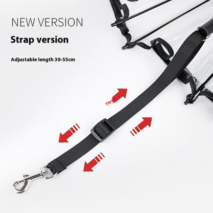 Transparent Pet Umbrella Dog C- Type Adjustable